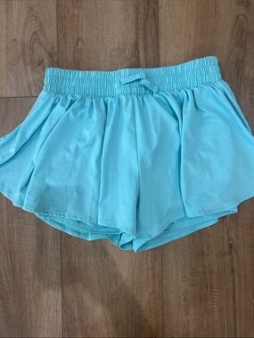 abercrombie kids Aqua Flowy Athletic Skort Shorts